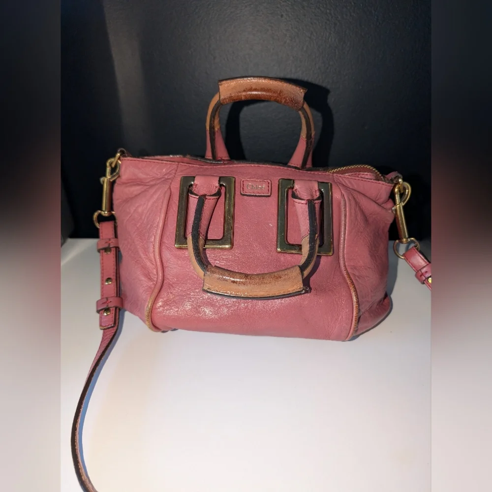 Chloé Ethel In Rare Dusty Pink Leather Two-Way Satchel